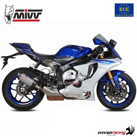 Mivv Exhaust Slip On Suono Approved Titanium Yamaha R1 2015 2023