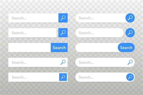 Search Bar Vector Element Design Set Of Search Boxes Ui Template