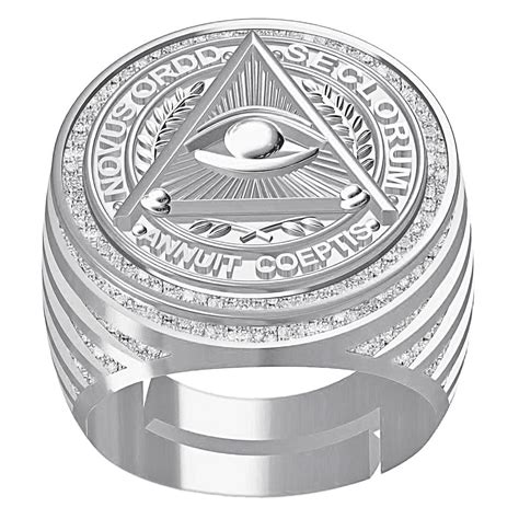 Genuine 1 50 Cwt MOISSANITE Diamond Illuminati Masonic Annuit Coeptis