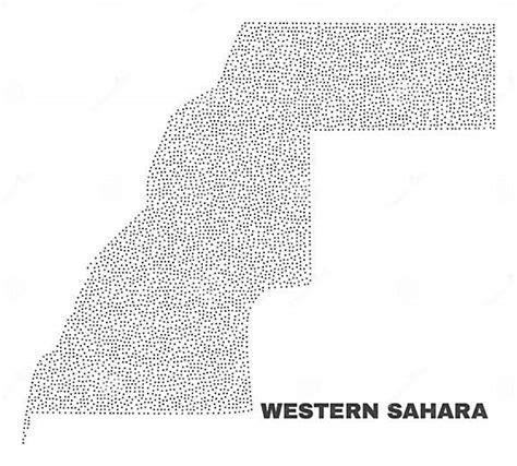 Vector Western Sahara Map Of Points Stock Vector Illustration Of Cartography Particle 139089965