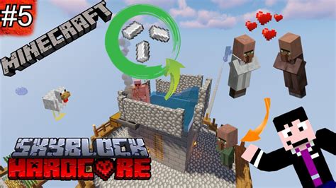 MINECRAFT SKYBLOCK mais en HARDCORE 5 Ferme à Fer YouTube