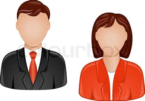 Icons Of Man And Woman For Web Design Stock Vector Colourbox