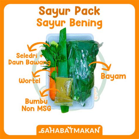 Jual Sayur Bening Sayur Pack Sayur Prep Sayur Instant