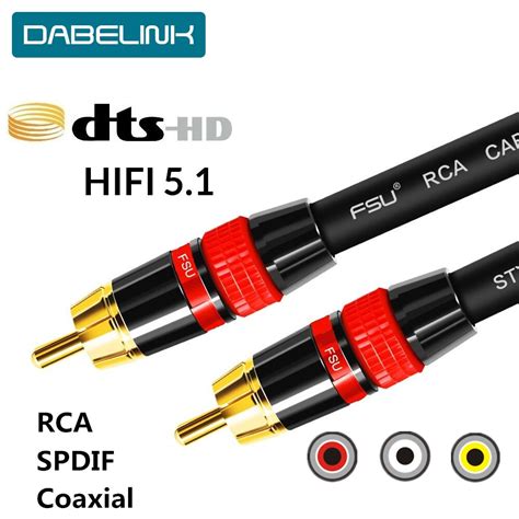 Digital Audio Coaxial Rca Cable Spdif Cable Premium Stereo Audio Rca To