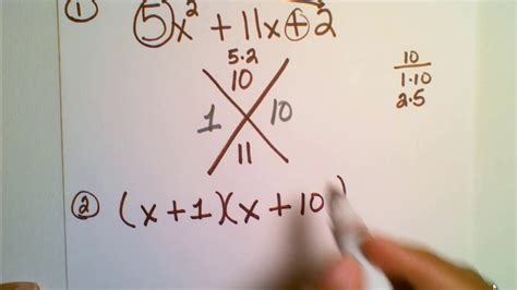 Factoring Trinomials Part 2 Youtube