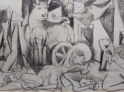 Pablo Picasso Preparatory Sketch For Guernica I Lithograph S For