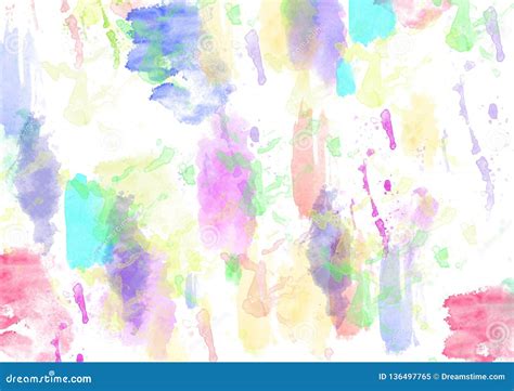 Watercolor Background Purple Pink Green Blue Illustration Stock