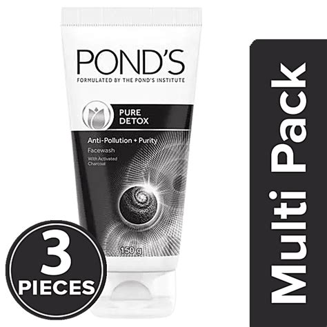 Buy Ponds Pure Detox Anti Pollution Purity Face Wash With Activated