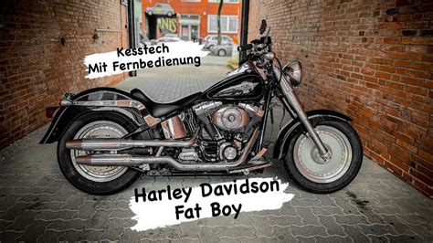 Harley Davidson Softail Fat Boy Vivid Black Elektronisch Verstellbarer