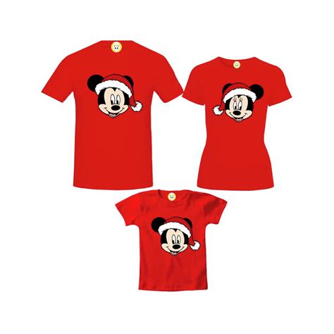 Kit Camiseta Natal do Mickey e Minnie Filho 3 peças Elo7