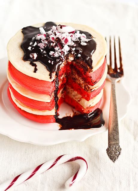 Red And White Christmas Pancakes With Candy Cane Chocolate S Flickr