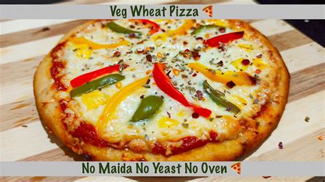 Healthy Veg Pizza Recipe Wheat Flour No Oven No Maida No