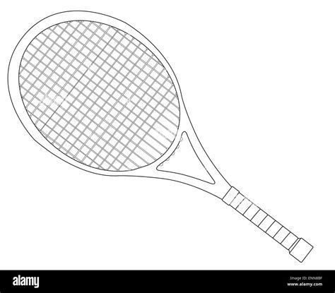 Tennis Racket Outline Stock Vector Image & Art - Alamy