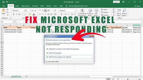 Cara Mengatasi Microsoft Excel Not Responding Youtube