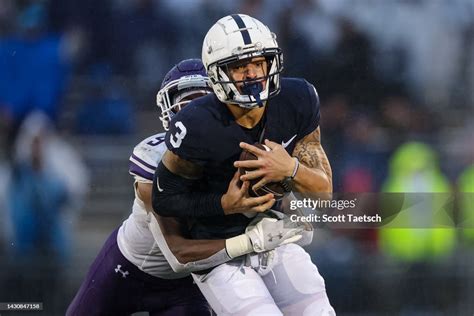 Parker Washington Of The Penn State Nittany Lions Catches A Pass