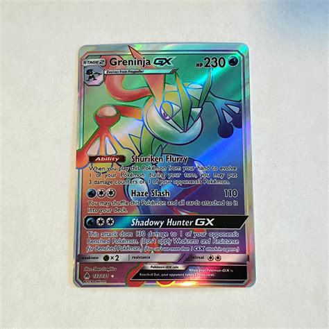 Greninja GX Rainbow Rare HOLOGRAPHIC Custom Made Pokemon Etsy UK