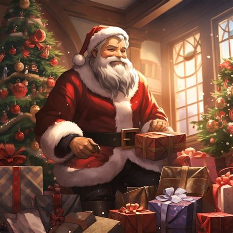 photo santa claus celebrating christmas