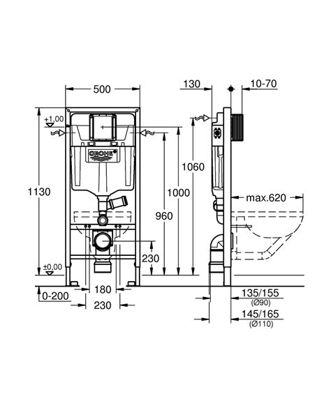 Rapid Sl Wc Element M Installatiehoogte Aansluiting Externe