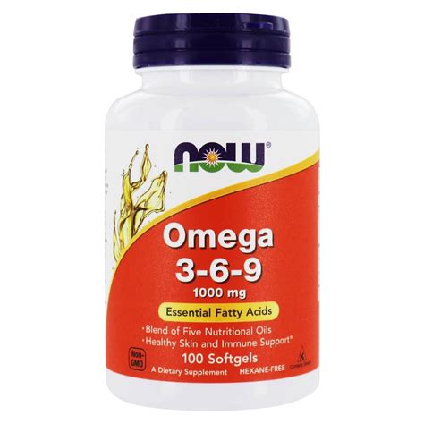 Now Foods Omega 3 6 9 1000 Mg 100 Softgels Shopee Thailand