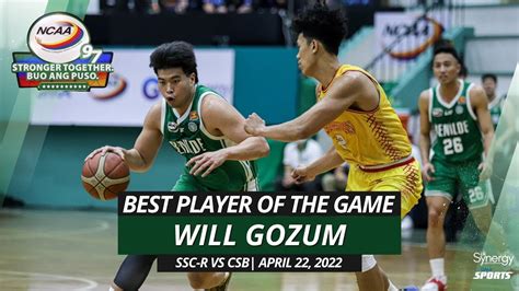 BEST PLAYER OF THE GAME Will Gozum CSB Blazers Vs SSC R Stags