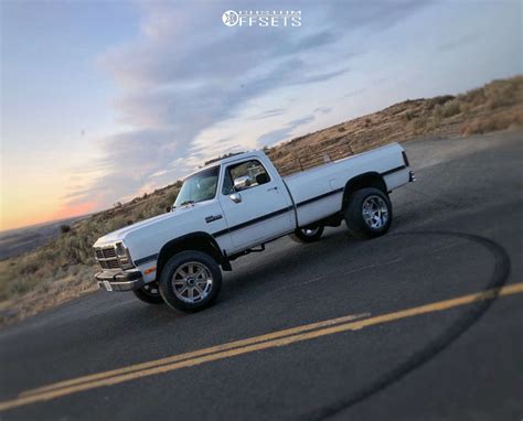 1991 Dodge W250 Wheel Offset Aggressive 1 Outside Fender Stock 1226053 Custom Offsets