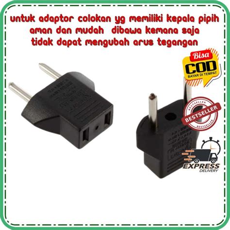 Over Adaptor Steker Pipih Sambungan O O Gepeng Minus Ke Sandar Bulat