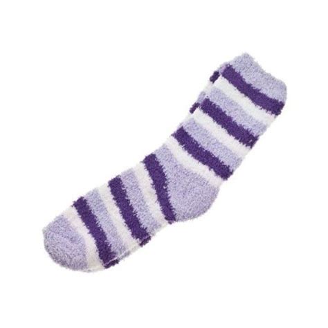 Fluffy Cozy Fuzzy Socks Wide Stripe 3 Color Purple 24 Liked On