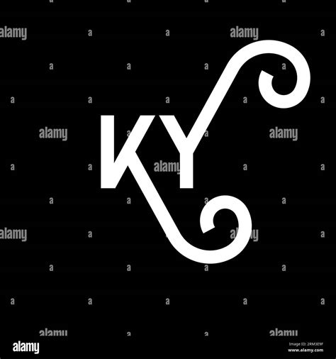 Ky Letter Logo Design On Black Background Ky Creative Initials Letter Logo Concept Ky Letter