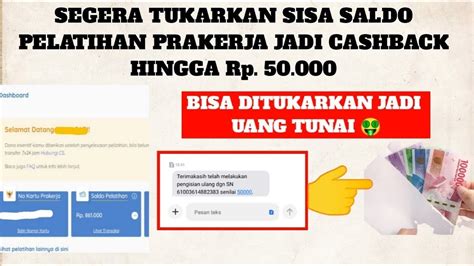 CARA BELI PELATIHAN PRAKERJA AGAR DAPAT CASHBACK HINNGA 50Rb DAN BISA