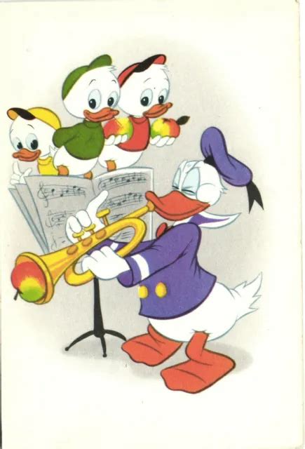 Pc Disney Donald Huey Dewey And Louie Duck Vintage Postcard B28612
