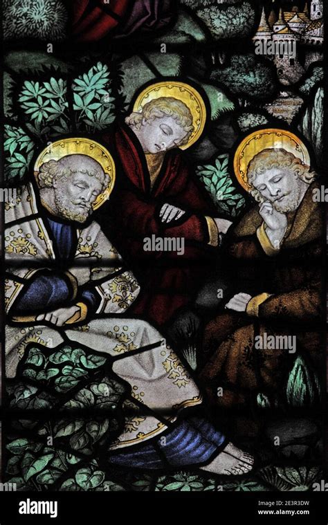 A Stained Glass Window By C E Kempe Co Depicting Christ S Agony And