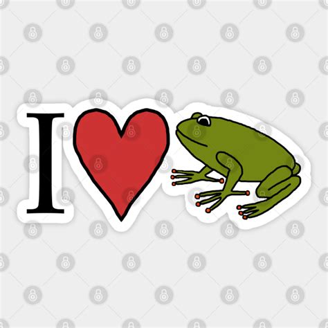 I Love My Cute Frog Valentine Day Sticker Teepublic