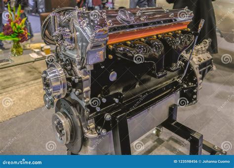 6 Cylinder Jaguar Engine Editorial Photo Image Of Standing 123598456