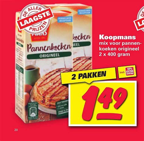 Koopmans Mix Voor Pannenkoeken Origineel Aanbieding Bij Nettorama