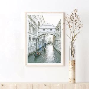 Venice Canal Wall Art Italian Architecture Print Venice Etsy