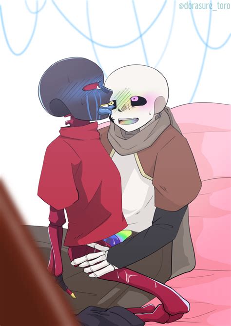 Rule 34 2d Artist Request Blush Blushing Error Sans Fan Character Errortale Ink Sans Fan