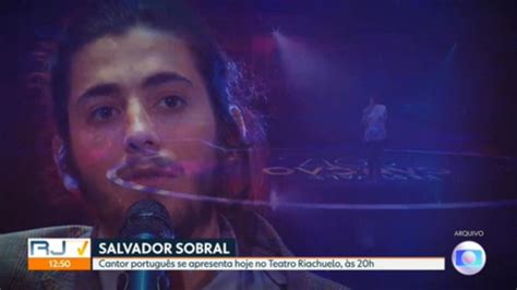 Vídeo Salvador Sobral Se Apresenta No Teatro Riachuelo Rj1 G1