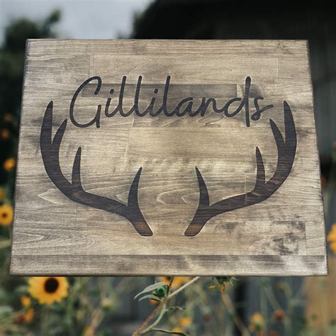 Custom Elk Hunting Name Sign Wood Hunter Signs Gone Hunting