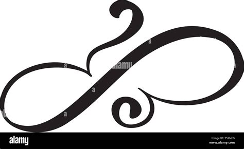 Infinity Calligraphy Vector Illustration Symbol Eternal Limitless Emblem Black Mobius Ribbon