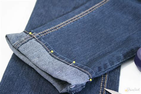 Gr Nstich Jeans Mit Originalsaum K Rzen Croch