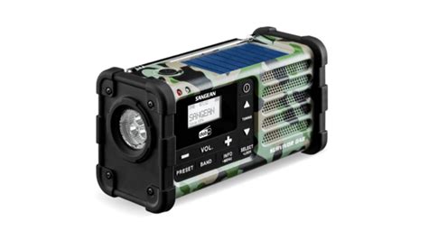 Sangean Survivor MMR 88 FM DAB Radio Camouflage Met Zonnepaneel En