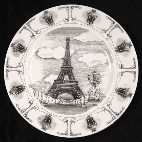 Eiffel Tower 222 Fifth SLICE OF LIFE Dinner Plate Marla Shegda 10 3 4