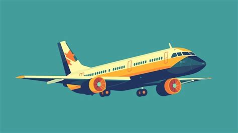 Airplane Illustration Premium Ai Generated Vector