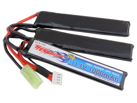 Tenergy 11 1V 1000mAh 3 Cell LiPo Airsoft Battery ReplicaAirguns Ca