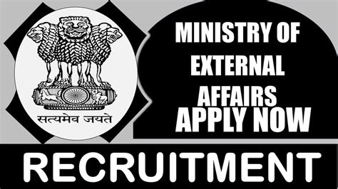 Ministry Of External Affairs Recruitment 2024 Check Post