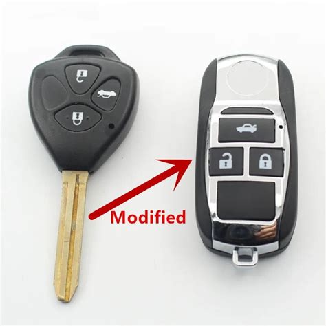 XIEAILI Replacement 3Button Modified Flip Folding Remote Key Shell For