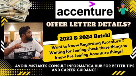 Accenture Pre Joining And Offer Letter Details For And Batch