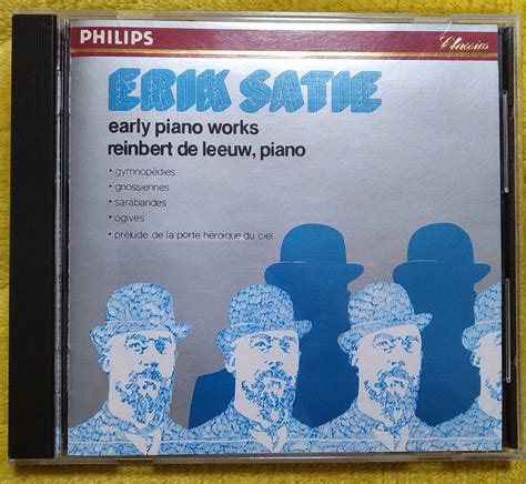 Cd Erik Satie Early Piano Works Reinbert De