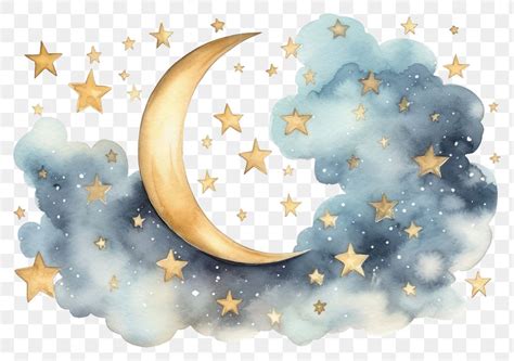 Moon And Stars Watercolor Images | Free Photos, PNG Stickers ...