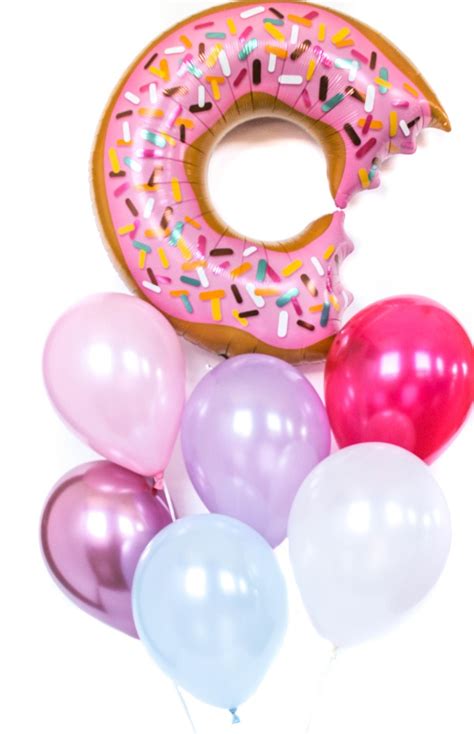 Giant Donut Balloon Bundle Mylar Balloon With Etsy Uk